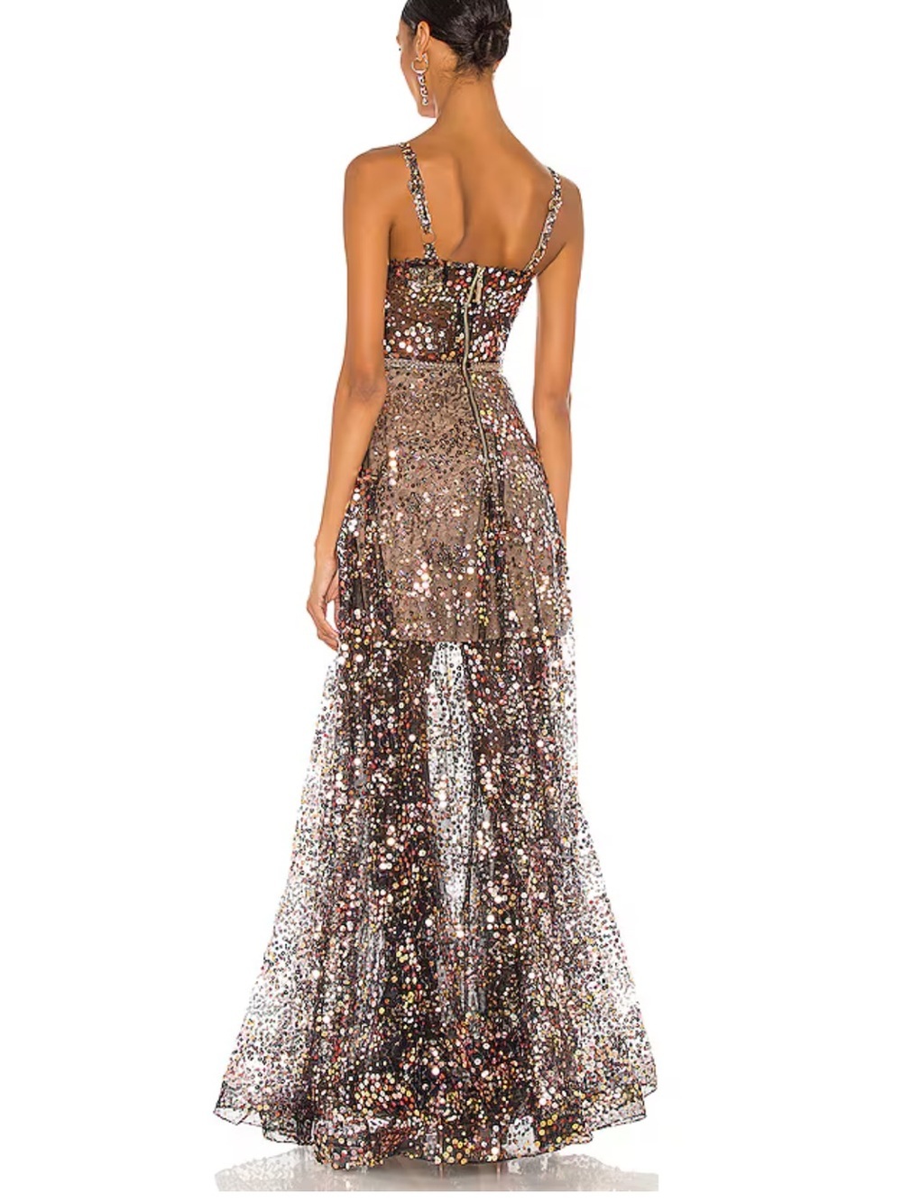 Bronx and Banco Midnight Noir Gown in Gold & Black XS - Picture 2 of 12